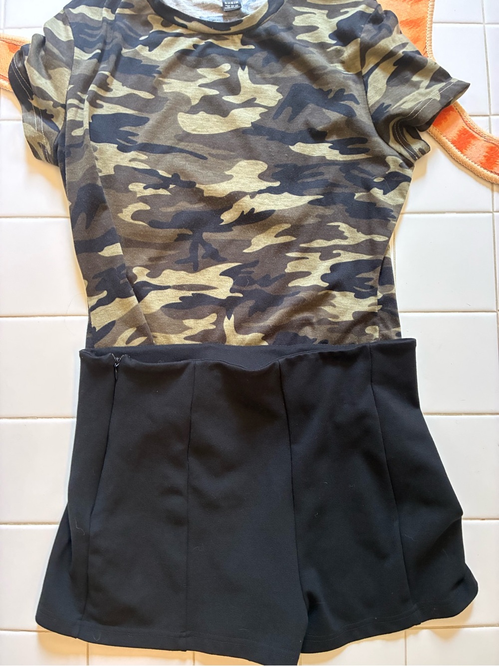 SHEIN Black A-Line shorts and tee